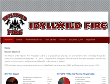 Tablet Screenshot of idyllwildfire.com